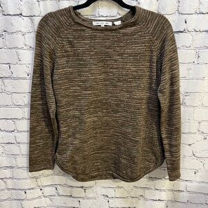 EIGHT EIGHT EIGHT Womens Sweater Brown/Neutrals Pullover Curved Hemline Size L